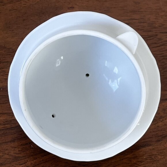 Noritake Simplicity In Blue Coffee Pot & Lid Japan Vintage '80s White Blue B132 - Picture 15 of 15